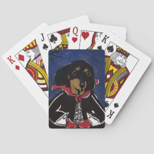 Halloween Dachshund Spelkort