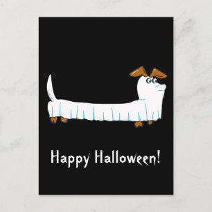 Halloween Dachshund Vykort