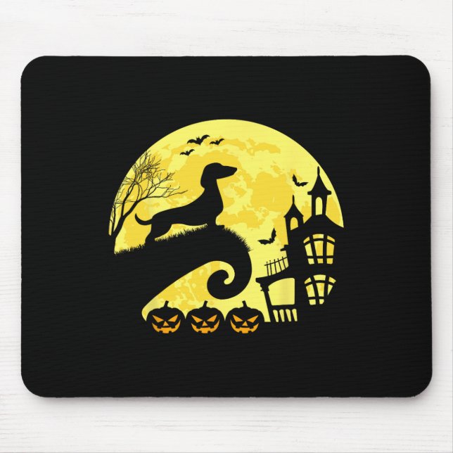 Halloween Dachshund Weenie Wiener Moonshine Sausag Musmatta (Framsidan)