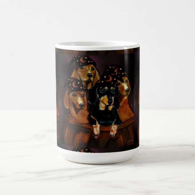 Halloween-dachshundar Kaffemugg (Center)