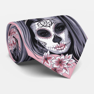 halloween dag av död tie 2 för skalle för cinco slips