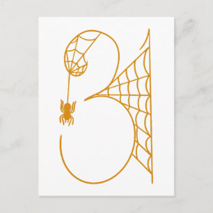 Halloween-dagen 31 spindelnät vykort