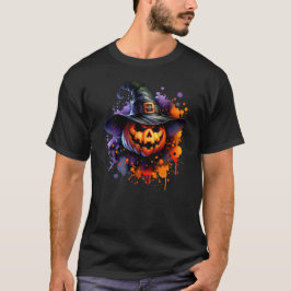 halloween-dagen - pumpa roligt häxa t shirt