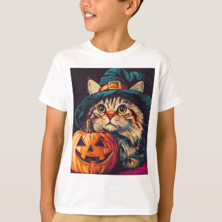 Halloween-dagen Witch Cat Pumpkin halloween-gåvor T Shirt