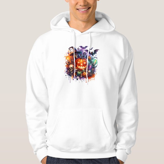 halloween-dagpumpa söt hoodie (Framsida)
