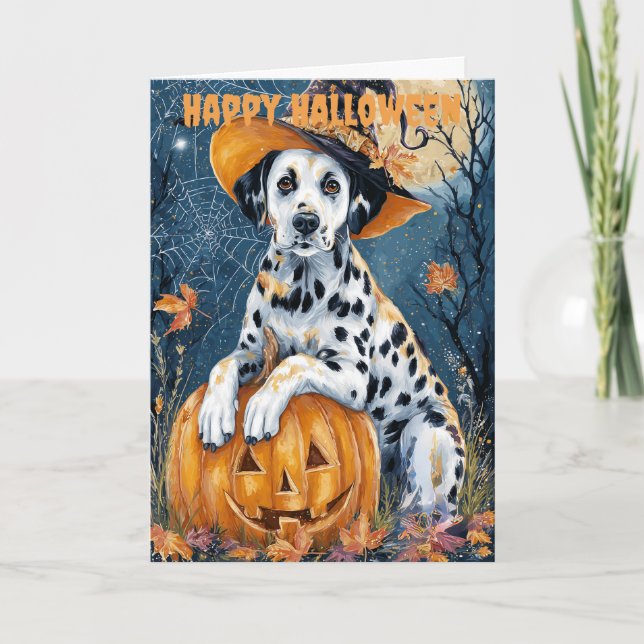 Halloween Dalmatian Dog Helgkort (Framsida)