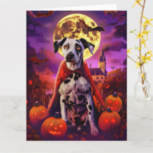 Halloween Dalmatian Vampyr Pumpa Skräck  Kort