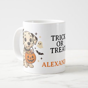 Halloween Dalmatien Hund Bus eller godis Jumbo Mugg