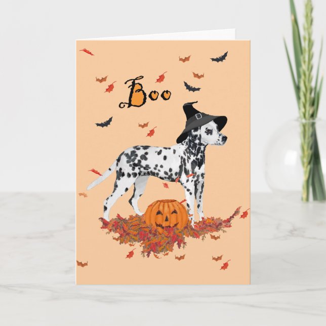 Halloween Dalmatiner Kort (Framsida)