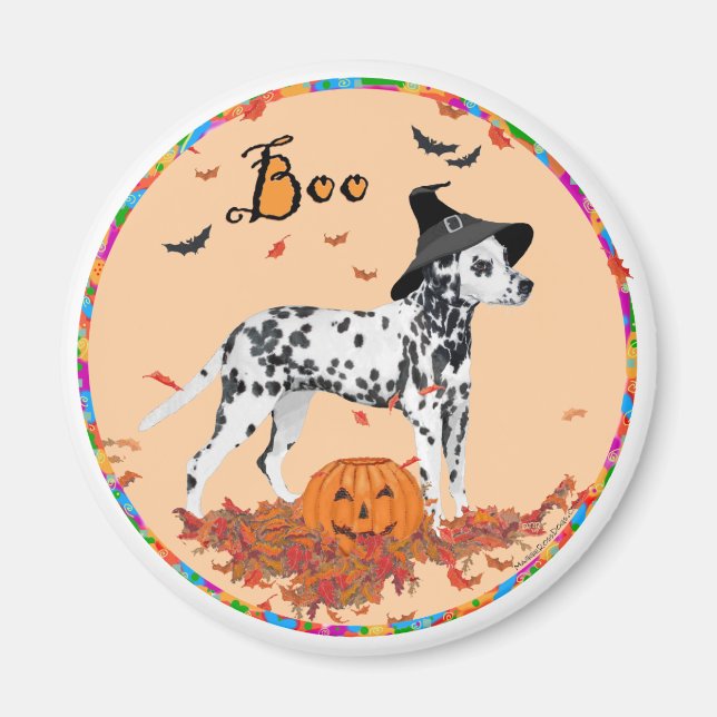 Halloween Dalmatiner Magnet (Framsidan)