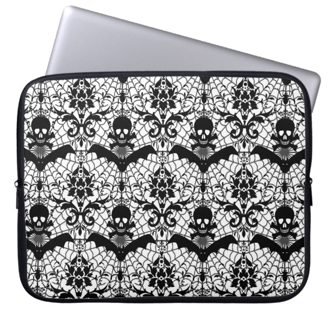Halloween damast laptop sleeve (Framsidan)