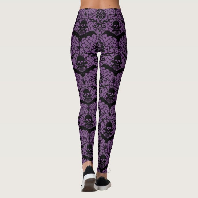 Halloween damastlilor leggings (Baksida)