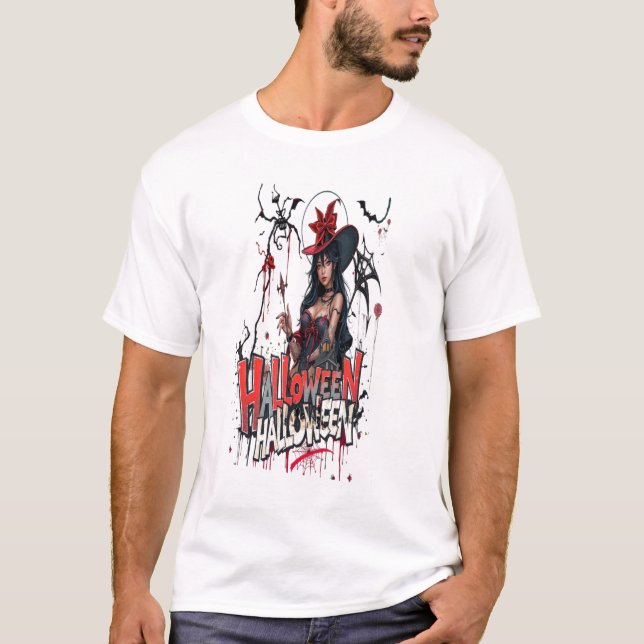 halloween damer graffiti konst 3D familj T Shirt (Framsida)