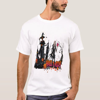 halloween damgrafitti konst 3D cool familj T Shirt