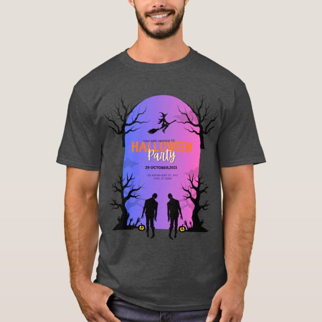 Halloween Dance i Castle T Shirt (Framsida)