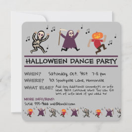 Halloween Dance Party-inbjudan Inbjudningar