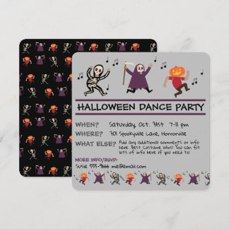 Halloween Dance Party-inbjudan Inbjudningar