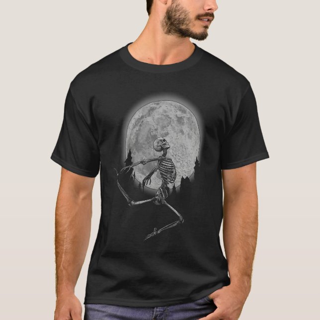 Halloween Dancing Ballet   Skeleton Dancing T Shirt (Framsida)