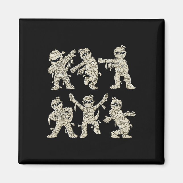 Halloween Dancing Mummy Dance Challenge Boys Girls Magnet (Framsidan)