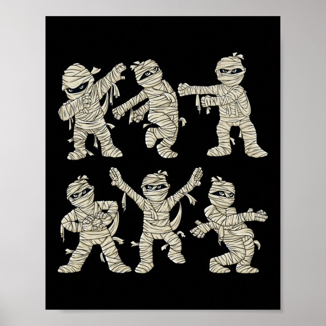 Halloween Dancing Mummy Dance Challenge Boys Girls Poster (Framsidan)