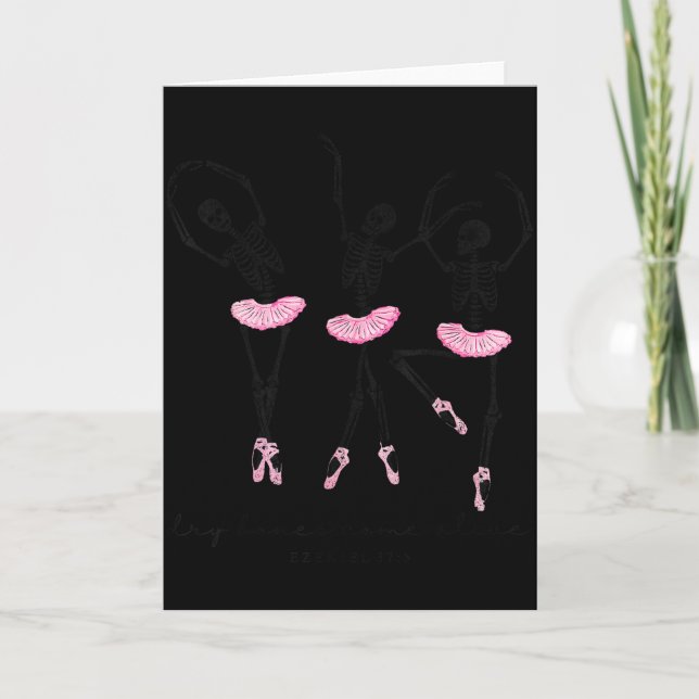 Halloween Dancing Skeleton Dry Bones Come Alive Ch Kort (Framsida)