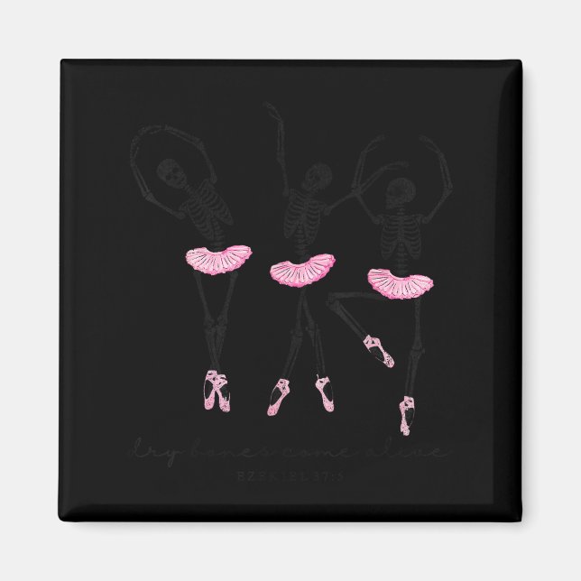 Halloween Dancing Skeleton Dry Bones Come Alive Ch Magnet (Framsidan)