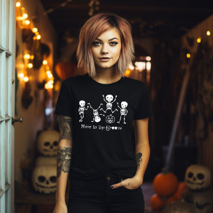 Halloween Dancing Skeleton flyttar till Groove Fun T Shirt