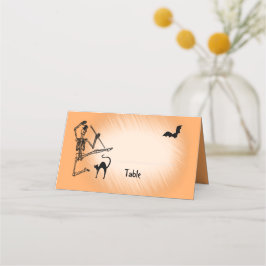 Halloween Dancing Skeleton Place Cards Placeringskort