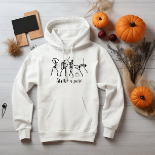 Halloween Dancing Skeleton Strejka A Pose Funny Hoodie