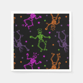 Halloween Dancing Skeletons Pappersservett