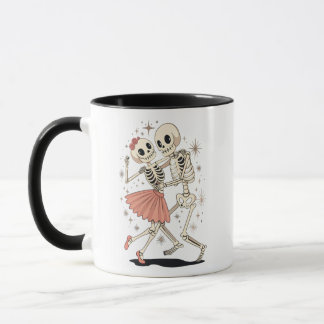 Halloween Dancing Skeletons, Retro Skeleton Mugg
