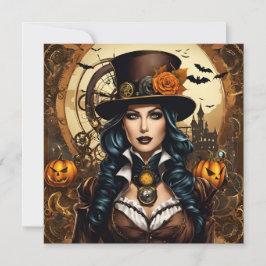Halloween dans le style steampunk inbjudningar