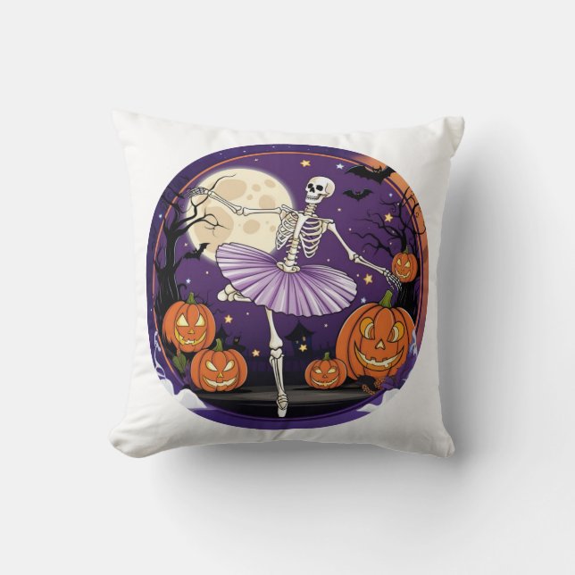 Halloween-dans skelett, bästa gåva någonsin! kudde (Framsida)