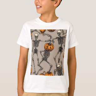 Halloween-dans skelett t shirt