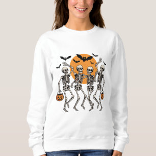 Halloween Dansande Skelett Dans Pumpa T Shirt
