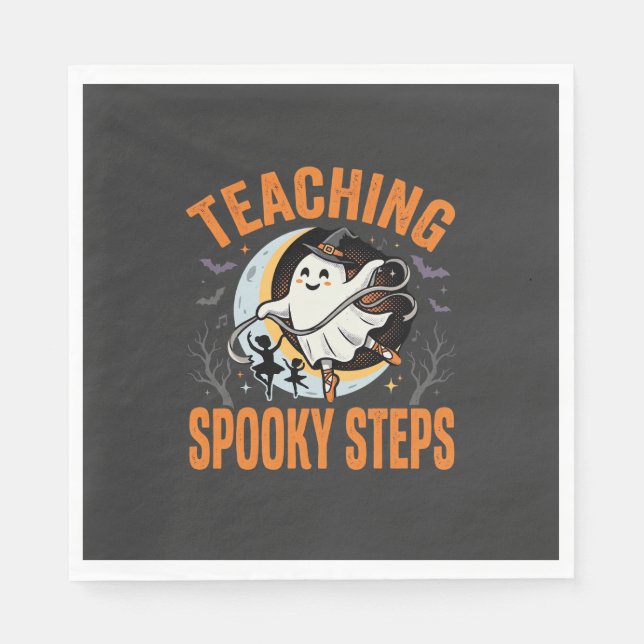 Halloween Danslärare Skumma Steg Pappersservett (Framsidan)