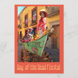 halloween, day of the dead, färglöst inbjudan