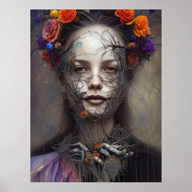 Halloween Day of the dead Goddess Poster (Framsidan)