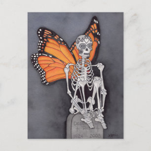 Halloween Day of the dead Skeleton Vykort