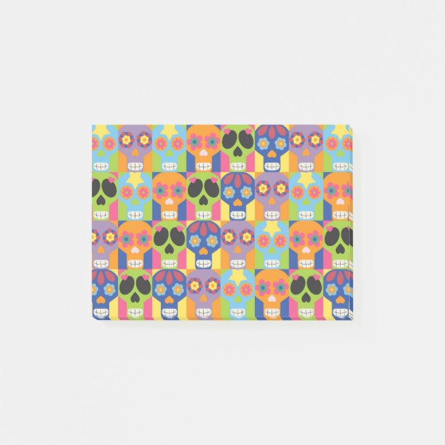 Halloween Day of the dead Skull Post-it Block (Framsida)