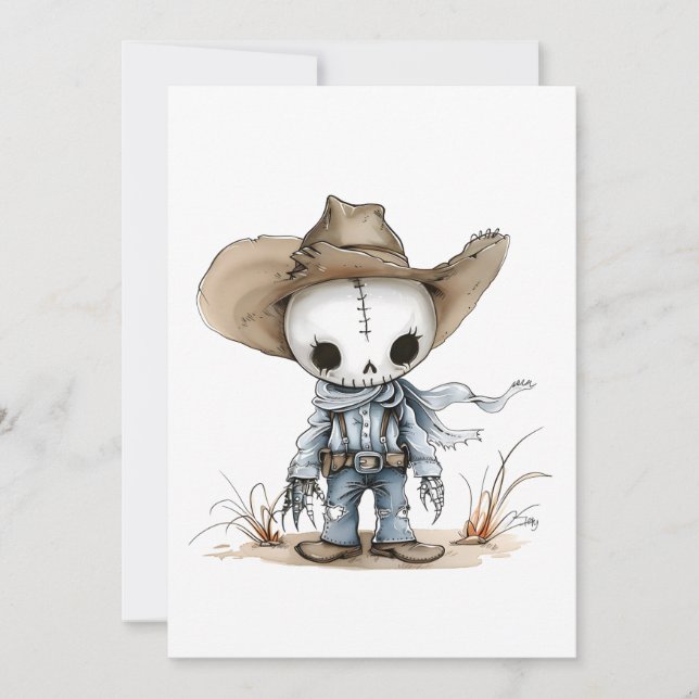 Halloween Day-skalle roligt Inbjudningar (Framsida)