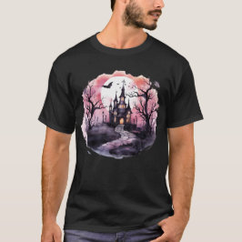 halloween day skrämmande rosa skräckskräck t shirt