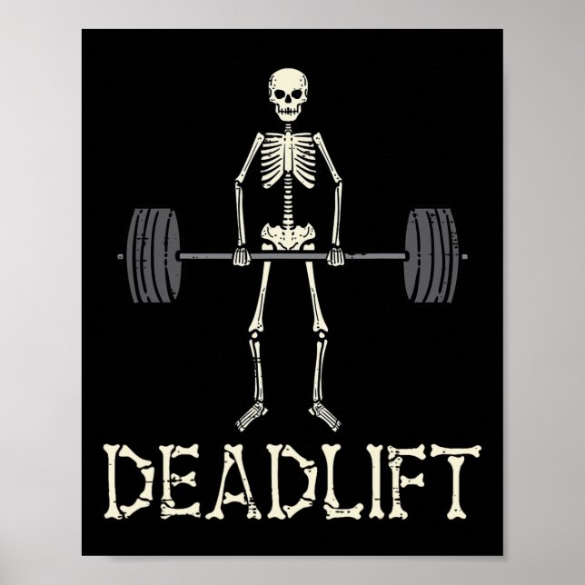 Halloween Deadlift Skeleton Gym Workout Costume Me Poster (Framsidan)