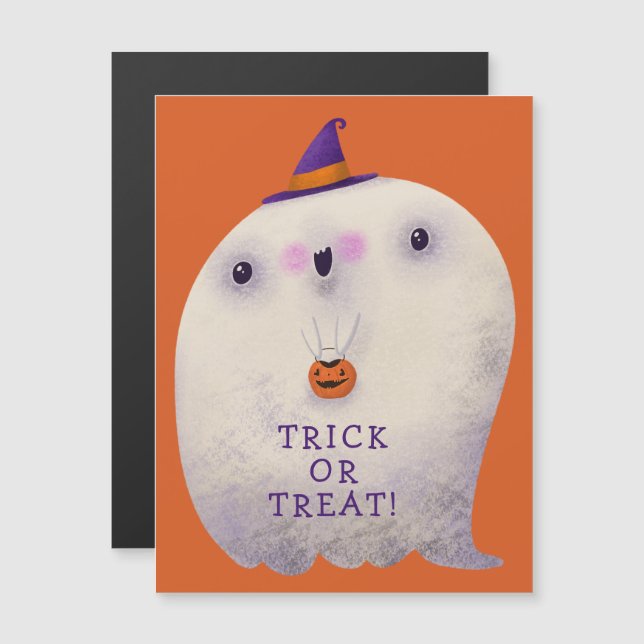 Halloween Decor Bus eller godis Cute Spooky Ghost (Fram/baksida)