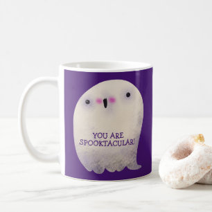 Halloween Decor Bus eller godis Cute Spooky Ghost Kaffemugg