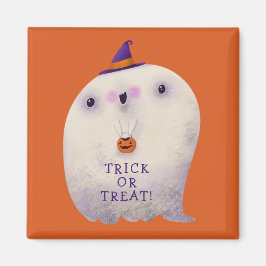 Halloween Decor Bus eller godis Cute Spooky Ghost Magnet