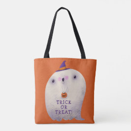 Halloween Decor Bus eller godis Cute Spooky Ghost Tygkasse