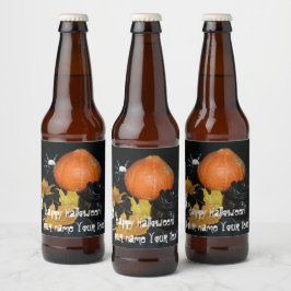 Halloween decor ölflaska etikett