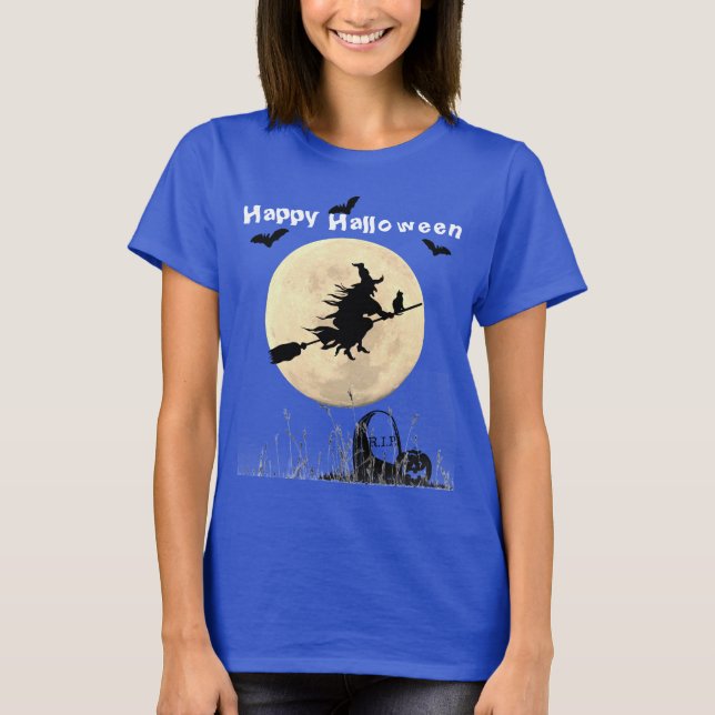Halloween Deep-Royal T Shirt (Framsida)