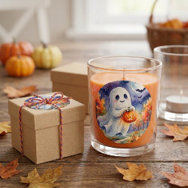 Halloween-dekal - Bedårande spök söta akvareller Runt Klistermärke